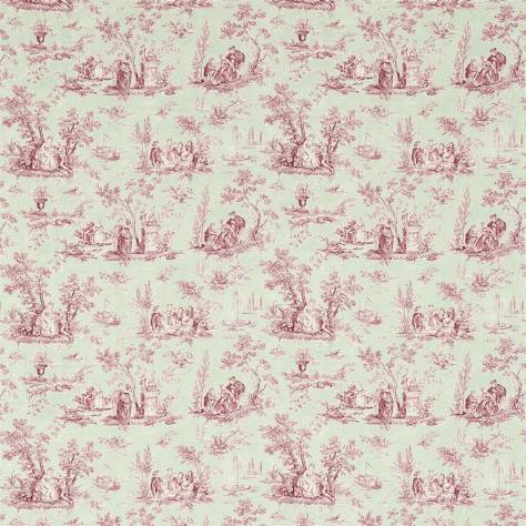 Sanderson Fabienne Prints & Weaves Fabrics Josette Fabric - Rose/Sage - DFAB223985 - Image 1