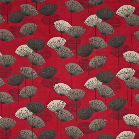 Sanderson Options 10 Prints & Weaves Fabrics Dandelion Clocks Fabric - Red - DOPNDA201 - Image 1