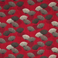 Dandelion Clocks Fabric - Red