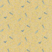 Finches Fabric - Yellow