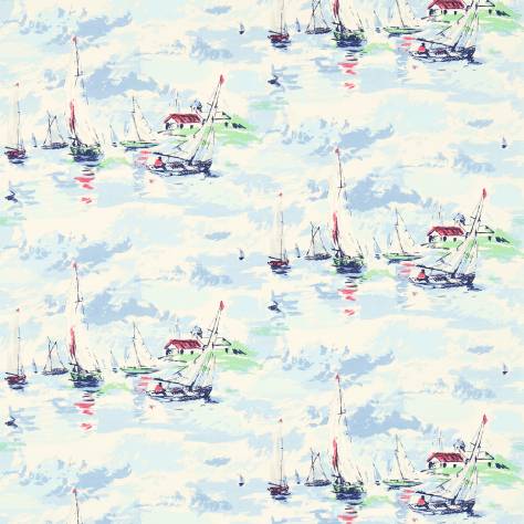 Sanderson Vintage Prints Fabrics 2 Sail Away Fabric - Sky Blue - DVIN224340