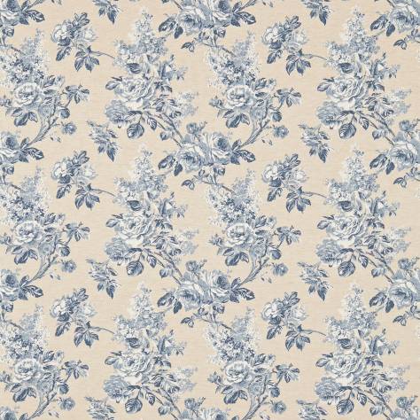 Sanderson Sorilla Damasks Fabrics Sorilla Damask Fabric - Indigo/Linen - DSOR234347 - Image 1