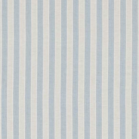 Sanderson Sorilla Damasks Fabrics Sorilla Stripe Fabric - Delft/Linen - DSOR234356 - Image 1