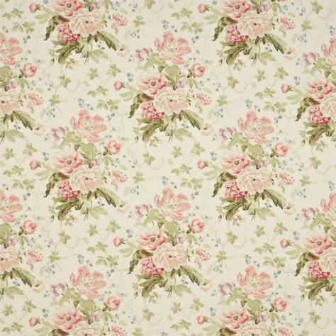 Sanderson Autumn Prints Fabrics Alsace Fabric - Cream/Rose - DAUP224450