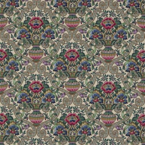 Sanderson Autumn Prints Fabrics Cascacs Fabric - Biscuit/Leaf Green - DAUP224436