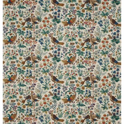 Sanderson Autumn Prints Fabrics Cluny Fabric - Cream/Brown/Multi - DAUP224437