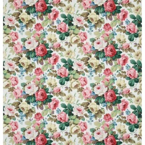 Sanderson Autumn Prints Fabrics Chelsea Fabric - White/Pink - DAUP224916 - Image 1
