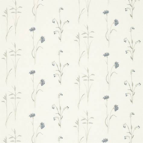 Sanderson Woodland Walk Prints & Embroideries Fabrics Meadow Grasses Fabric - Cobalt/Chalk - DWOW235604