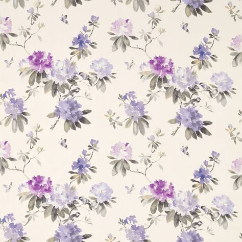 Sanderson Waterperry Prints & Embroideries Fabrics Rhodera Fabric - Grape - DWAP226275 - Image 1