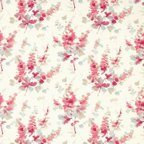 Sanderson Waterperry Prints & Embroideries Fabrics Delphiniums Fabric - Coral - DWAP226290 - Image 1