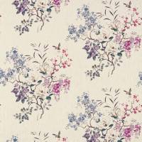 Magnolia and Blossom Fabric - Amethyst/Silver