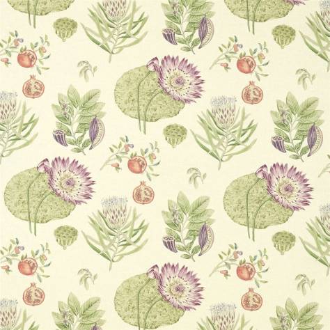 Sanderson Art of the Garden Fabrics Lily Bank Fabric - Fig Forest - DART226305 - Image 1