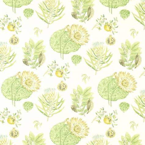 Sanderson Art of the Garden Fabrics Lily Bank Fabric - Garden Green - DART226306