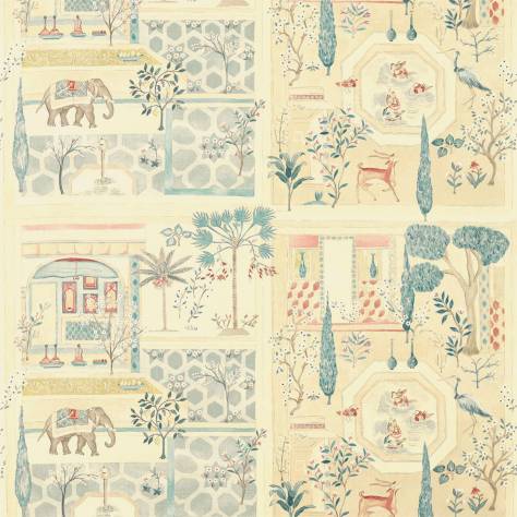 Sanderson Art of the Garden Fabrics Sultans Garden Fabric - Ruby/Teal - DART226310
