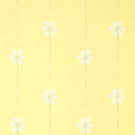 Sanderson Art of the Garden Fabrics Thalia Fabric - Daffodil/Natural - DART226317 - Image 1