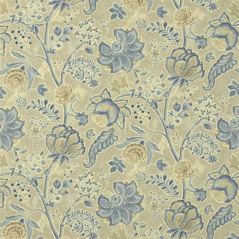 Sanderson Art of the Garden Fabrics Shalimar Fabric - China Blue/Linen - DART226319