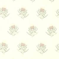 Protea Flower Fabric - Porcelain/Orchid