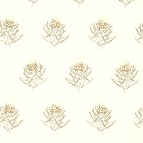 Sanderson Art of the Garden Fabrics Protea Flower Fabric - Gold - DART236354 - Image 1