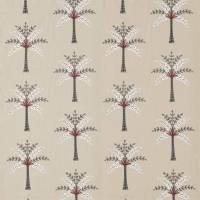 Palm Grove Fabric - Ruby/Indigo