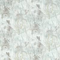 Dune Hares Fabric - Mist/Pebble