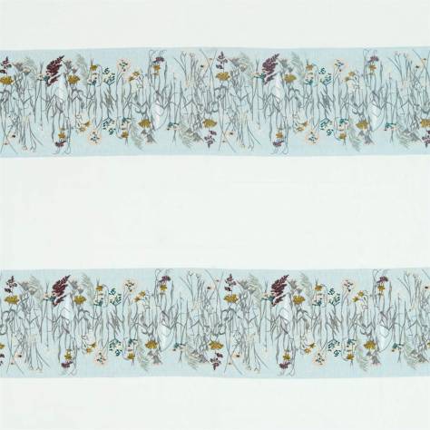 Sanderson Embleton Bay Prints & Embroideries Fabrics Pressed Flowers Fabric - Mist/Linden - DEBB236556