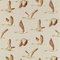 Elysian Geese Fabric - Briarwood/Linen