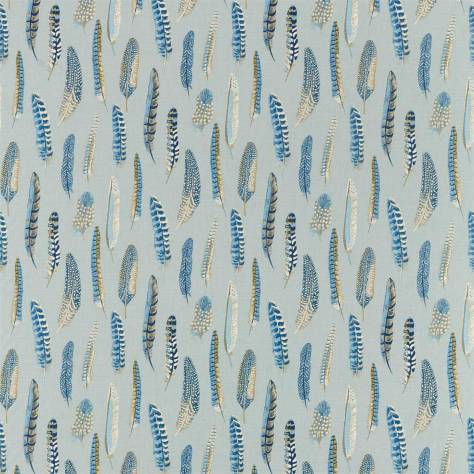 Sanderson Elysian Fabrics Lismore Fabric - Indigo/Silver - DYSI226523 - Image 1