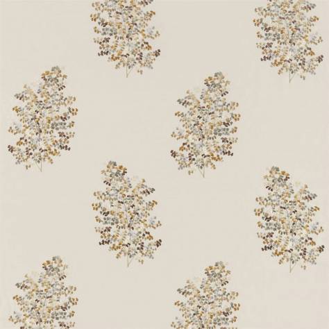 Sanderson Elysian Fabrics Wendell Embroidery Fabric - Honey/Grey - DYSI236721 - Image 1