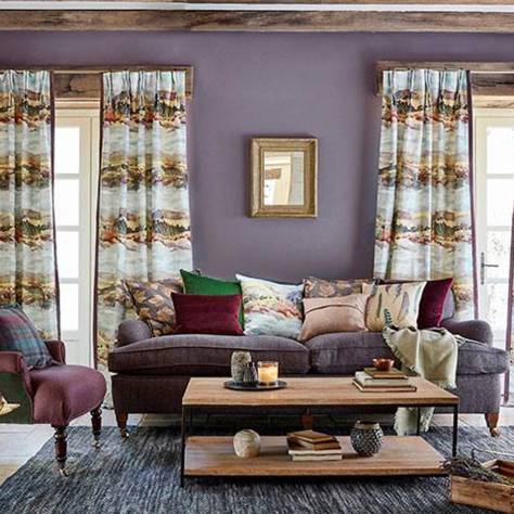 Sanderson Elysian Fabrics Flannery Fabric - Fig/Copper - DYSI236726