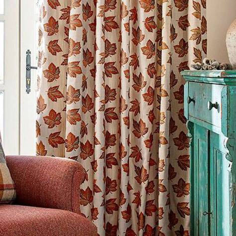 Sanderson Elysian Fabrics Flannery Fabric - Fig/Copper - DYSI236726 - Image 3