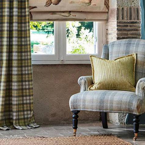 Sanderson Islay Wools Fabrics Bryndle Check Fabric - Mulberry/Fig - DISW236736 - Image 3