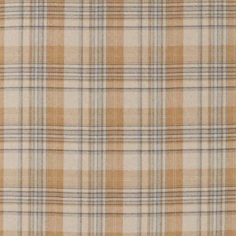 Sanderson Islay Wools Fabrics Bryndle Check Fabric - Honey/Grey - DISW236737