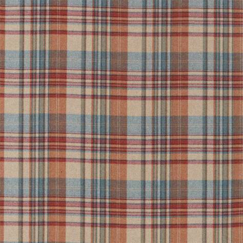 Sanderson Islay Wools Fabrics Bryndle Check Fabric - Russet/Amber - DISW236738
