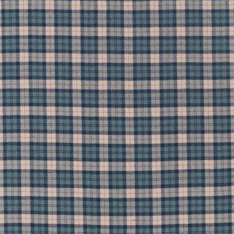 Sanderson Islay Wools Fabrics Fenton Check Fabric - Teal - DISW236739