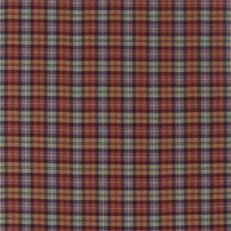 Sanderson Islay Wools Fabrics Fenton Check Fabric - Russet/Amber - DISW236742