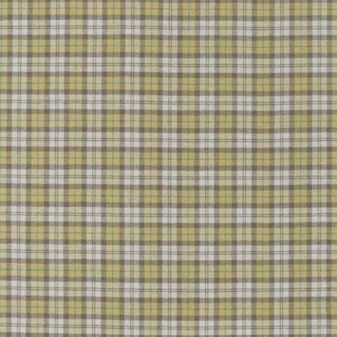 Sanderson Islay Wools Fabrics Fenton Check Fabric - Caraway/Green - DISW236743
