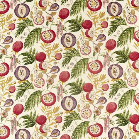 Sanderson Glasshouse Fabrics Jackfruit Fabric - Fig / Olive - DGLA226562