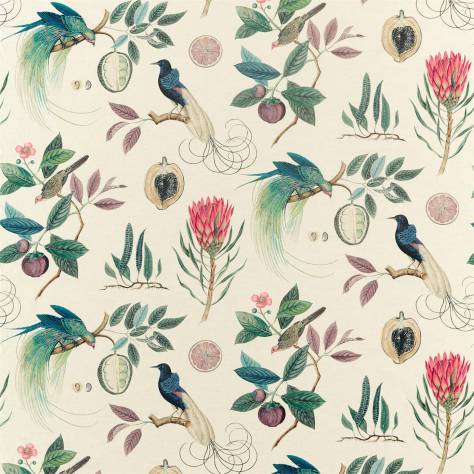 Sanderson Glasshouse Fabrics Paradesia Fabric - Fig / Indigo - DGLA226565 - Image 1