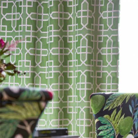 Sanderson Glasshouse Fabrics Hampton Weave Fabric - Botanical Green - DGLA236773