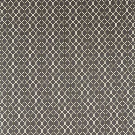 Sanderson Linnean Weaves Botanical Trellis Fabric - Flint - DLNC236793