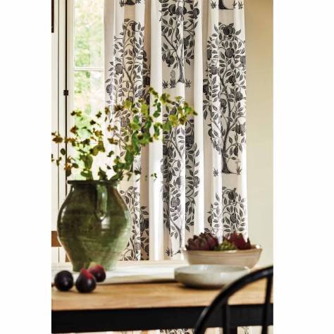 Sanderson Caspian Prints and Embroideries Anaar Tree Fabric - Charcoal - DCEF226630 - Image 2