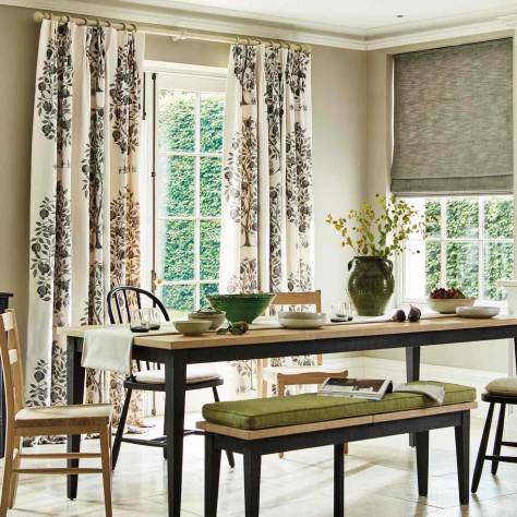 Sanderson Caspian Prints and Embroideries Anaar Tree Fabric - Charcoal - DCEF226630 - Image 3