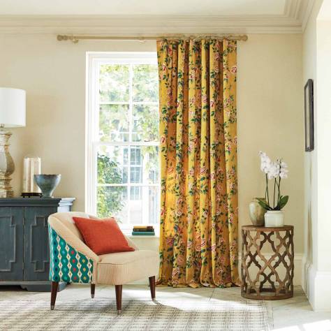 Sanderson Caspian Prints and Embroideries Andhara Fabric - Seaglass - DCEF226631 - Image 2