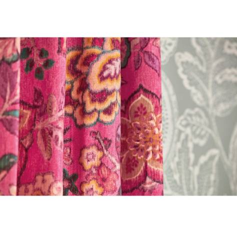 Sanderson Caspian Prints and Embroideries Indra Flower Fabric - Hibiscus - DCEF226641 - Image 3