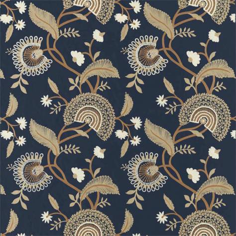 Sanderson Caspian Prints and Embroideries Hakimi Fabric - Indigo - DCEF236895