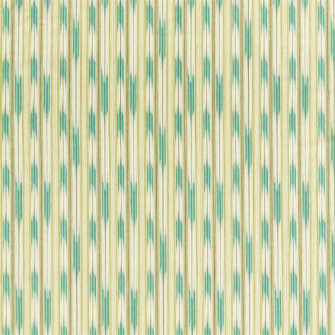 Sanderson Caspian Weaves Ishi Fabric - Nettle / Celeste - DCAC226645