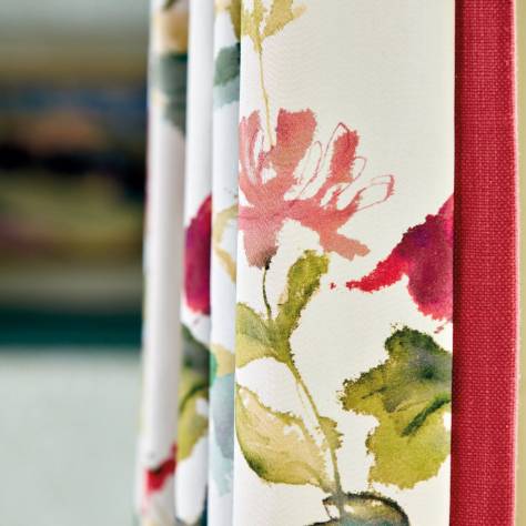 Sanderson A Celebration of the National Trust Perry Pears Fabric - Ochre / Leaf Green - DNTF226735