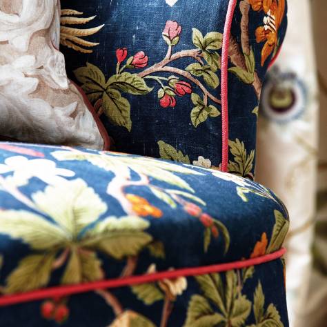 Sanderson A Celebration of the National Trust Wild Berries Fabric - Fern / Mulberry - DNTF226743 - Image 4