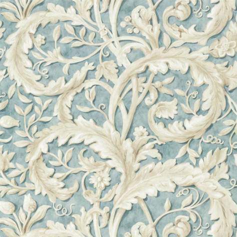 Sanderson A Celebration of the National Trust Tilia Lime Fabric - Soft Teal - DNTF226751 - Image 1