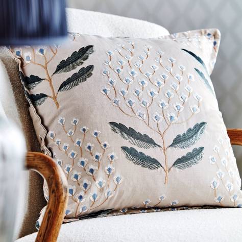 Sanderson A Celebration of the National Trust Bellis Fabric - Blue Clay - DNTF237114 - Image 2